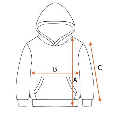 Розмірна сітка дитячіх худі