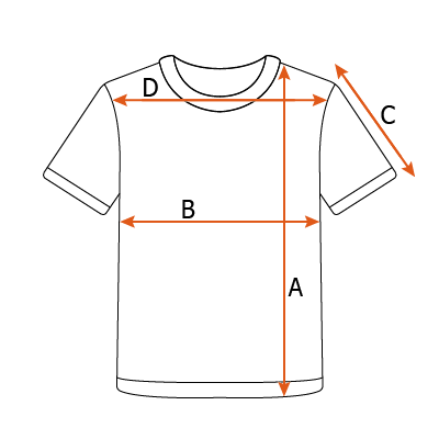 Розмірна сітка футболки