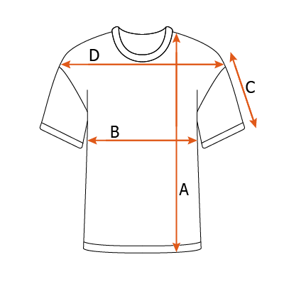Розмірна сітка футболки