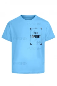 Дитяча футболка з принтом на замовлення (Блакитна)
