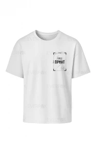 Футболка оверсайз з принтом на замовлення (Біла)