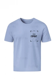 Футболка з принтом на замовлення (Блакитна)