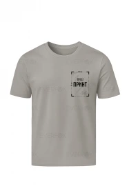 Футболка з принтом на замовлення (Світло-сіра)